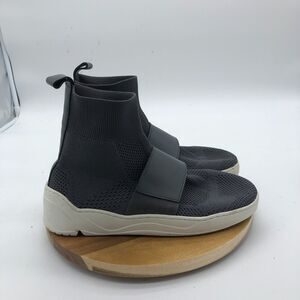 J/slides High Top Boots Womens 6 Grey Knit Pull On Sock Bootie Boot